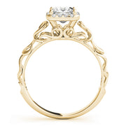 14K Yellow Gold 1/3 ct tw Halo Diamond Engagement Ring