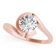 14K Rose Gold 0.5 CT Diamond Solitaire Engagement Ring