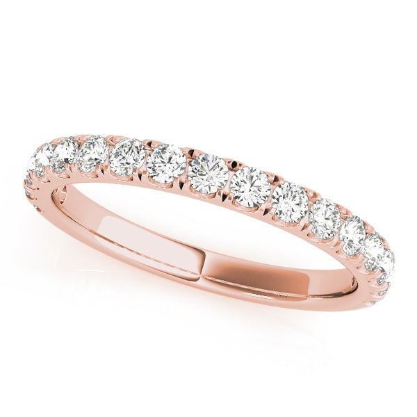 14K Rose Gold 1 CT Diamond Wedding Band