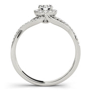 Premium Round Diamond Halo Engagement Ring