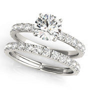 Single Row Diamond Engagement Ring