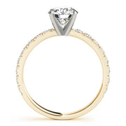 14K Yellow Gold 1 1/3 ct tw Single Row Diamond Engagement Ring