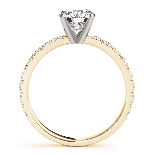 14K Yellow Gold 1 1/3 ct tw Single Row Diamond Engagement Ring