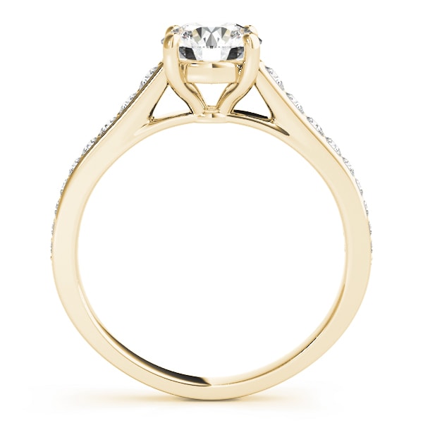 14K Yellow Gold 1 1/3 ct tw Single Row Diamond Engagement Ring
