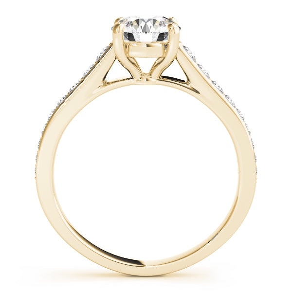 14K Yellow Gold 1 1/3 ct tw Single Row Diamond Engagement Ring