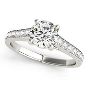 14K White Gold 1 1/3 ct tw Single Row Diamond Engagement Ring