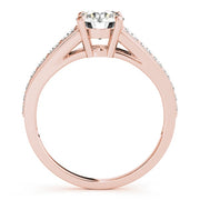 14K Rose Gold 1 3/8 ct tw Single Row Diamond Engagement Ring