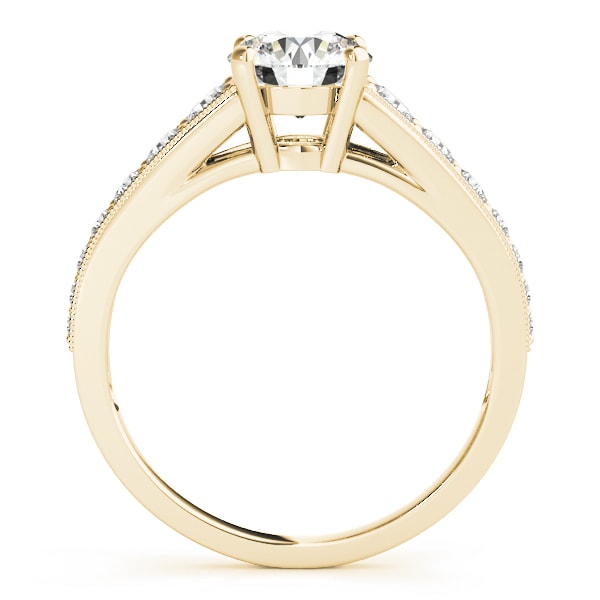 18K Yellow Gold 1 3/8 ct tw Single Row Diamond Engagement Ring