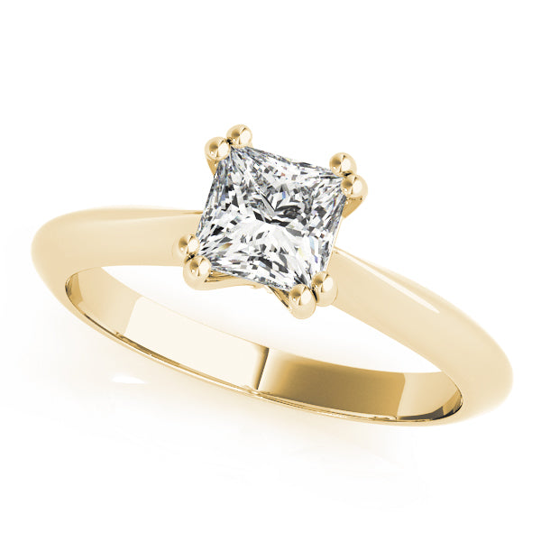 14K Yellow Gold Diamond Solitaire Engagement Ring