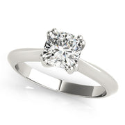 0.5 CT Cushion Diamond Solitaire Engagement Ring