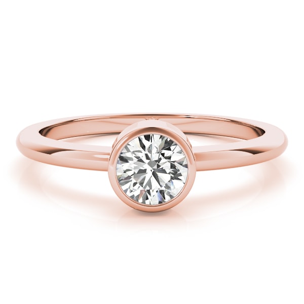 18K Rose Gold 1/2 ct tw Solitaire Diamond Engagement Ring