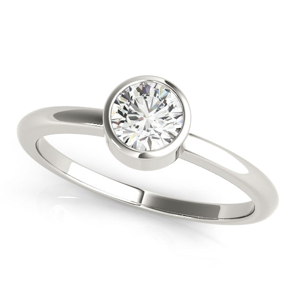 18K White Gold 1/2 ct tw Solitaire Diamond Engagement Ring