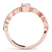 18K Rose Gold 1/2 ct tw Single Row Diamond Engagement Ring