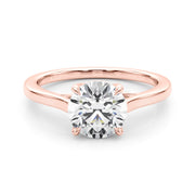 18K Rose Gold 1 1/2 ct tw Solitaire Diamond Engagement Ring