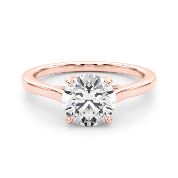 18K Rose Gold 1 1/2 ct tw Solitaire Diamond Engagement Ring