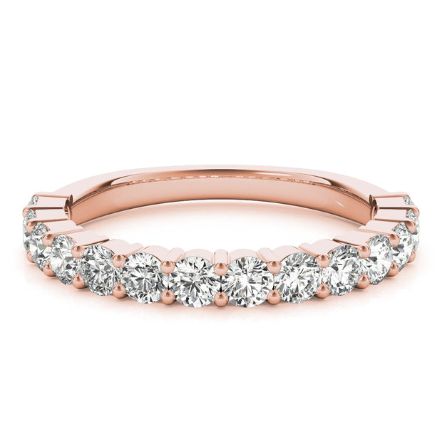18K Rose Gold 1 ct tw Diamond Wedding Ring