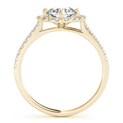 14K Yellow Gold 1 1/3 ct tw Halo Diamond Engagement Ring