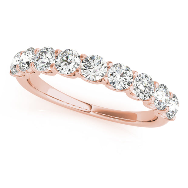 18K Rose Gold 1 CT Diamond Wedding Ring