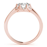 18K Rose Gold 1 ct tw Halo Diamond Engagement Ring