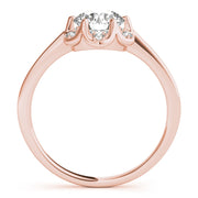 18K Rose Gold 1 ct tw Halo Diamond Engagement Ring
