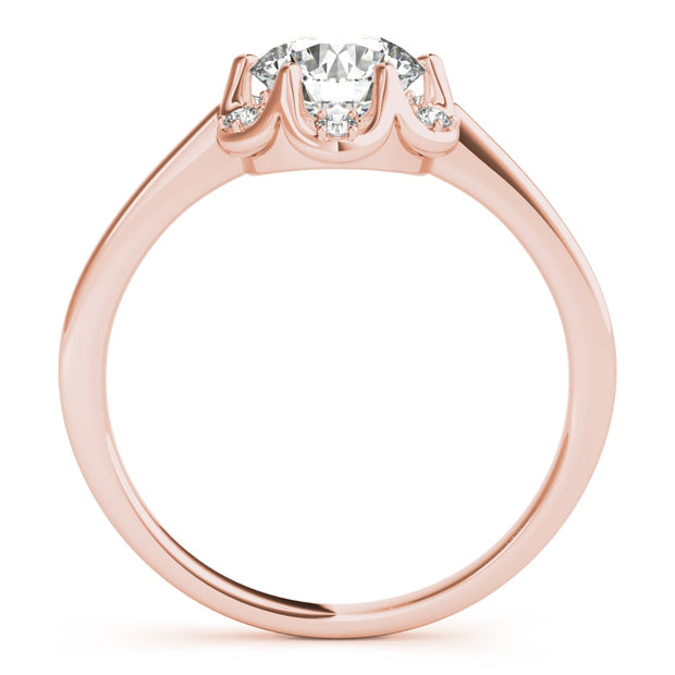 18K Rose Gold 1 ct tw Halo Diamond Engagement Ring