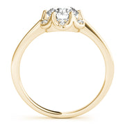 14K Yellow Gold 1 ct tw Halo Diamond Engagement Ring