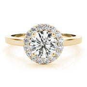 14K Yellow Gold 1 1/4 ct tw Halo Diamond Engagement Ring