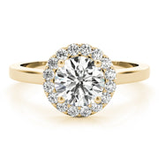 14K Yellow Gold 1 1/4 ct tw Halo Diamond Engagement Ring