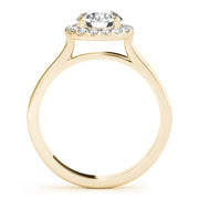 14K Yellow Gold 1 1/4 ct tw Halo Diamond Engagement Ring