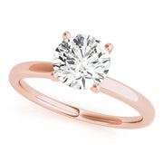 18K Rose Gold 1ct Round Diamond Solitaire Ring