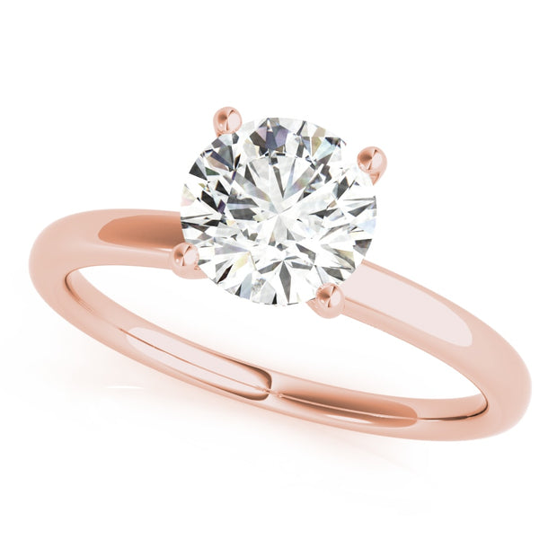 18K Rose Gold 1 ct tw Solitaire Diamond Engagement Ring