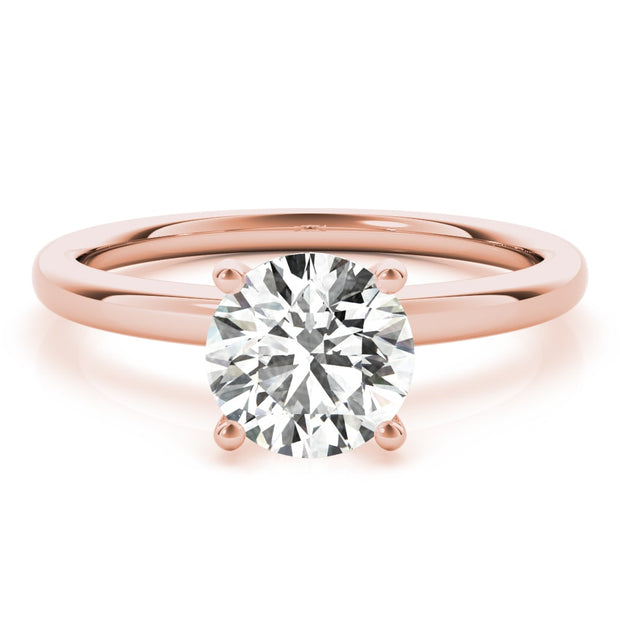 18K Rose Gold 1 ct tw Solitaire Diamond Engagement Ring
