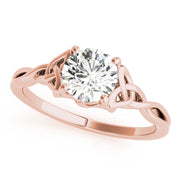 14K Rose Gold 1/2 ct tw Solitaire Diamond Engagement Ring