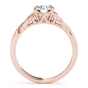 14K Rose Gold 1/2 ct tw Solitaire Diamond Engagement Ring