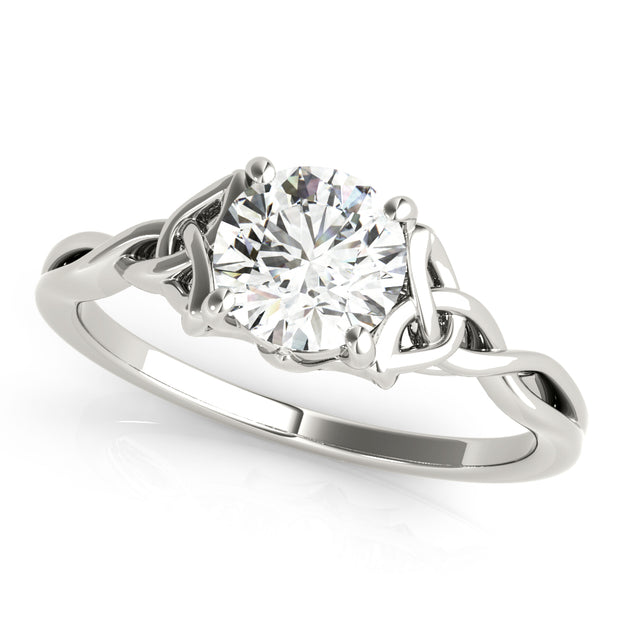 0.47 CT Round Diamond Solitaire Engagement Ring