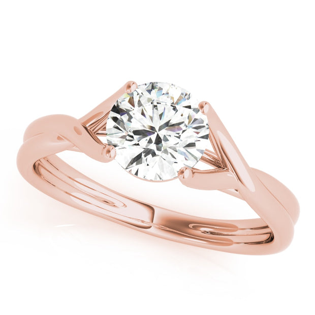 18K Rose Gold 1 ct tw Solitaire Diamond Engagement Ring