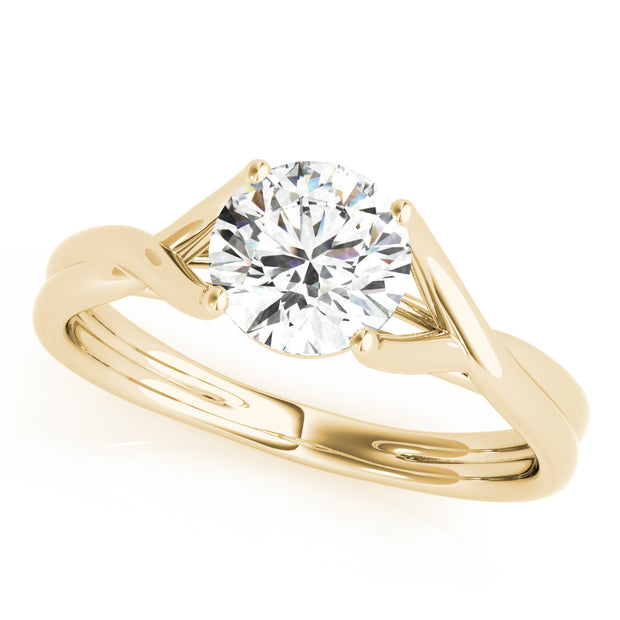 14K Yellow Gold 1ct Diamond Engagement Solitaire Ring