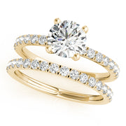 14K Yellow Gold 1 1/4 ct tw Single Row Diamond Engagement Ring