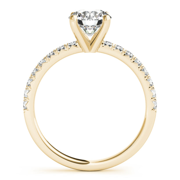 18K Yellow Gold 1 1/4 ct tw Single Row Diamond Engagement Ring