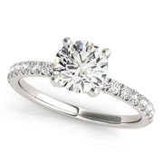 14K White Gold 1 1/4 ct tw Single Row Diamond Engagement Ring