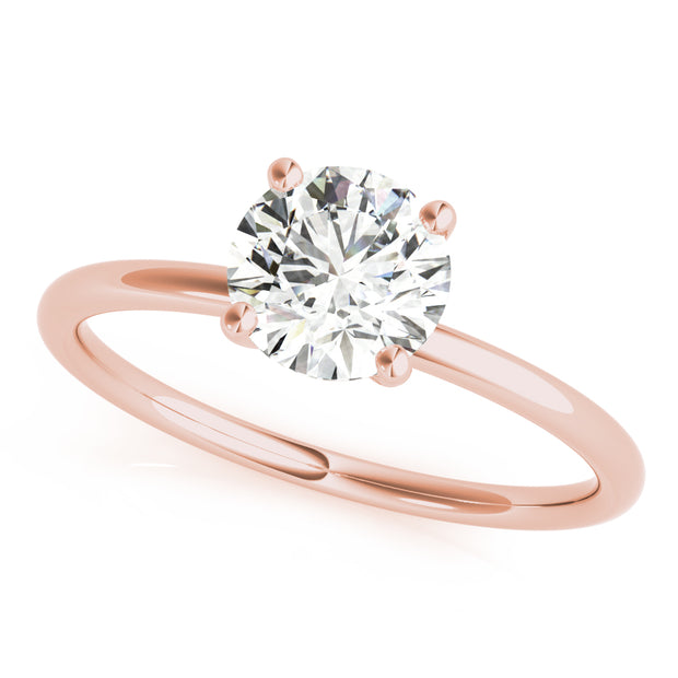 18K Rose Gold 1ct Diamond Engagement Solitaire Ring