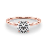 14K Rose Gold 1 ct tw Solitaire Diamond Engagement Ring
