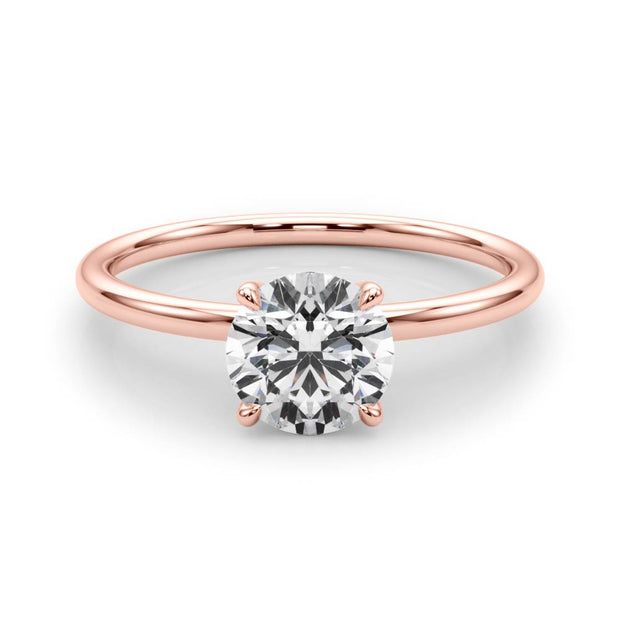 14K Rose Gold 1 ct tw Solitaire Diamond Engagement Ring