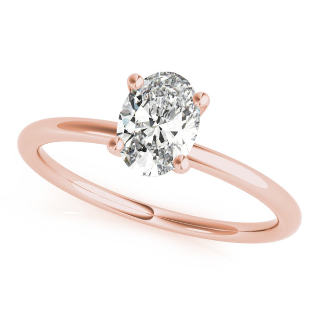 14K Rose Gold 1/4 ct tw Solitaire Diamond Engagement Ring