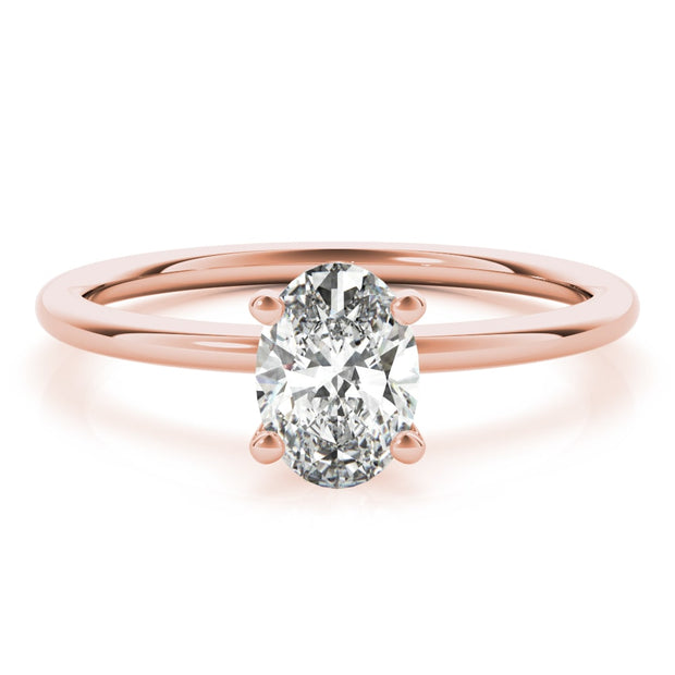 14K Rose Gold 1/4 ct tw Solitaire Diamond Engagement Ring