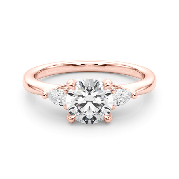 18K Rose Gold 1.22 ct Diamond Three-Stone Ring