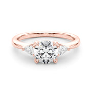 18K Rose Gold 1.22 ct Diamond Three-Stone Ring