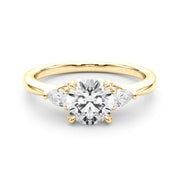 14K Yellow Gold 1.22 ctw Diamond Three-Stone Ring