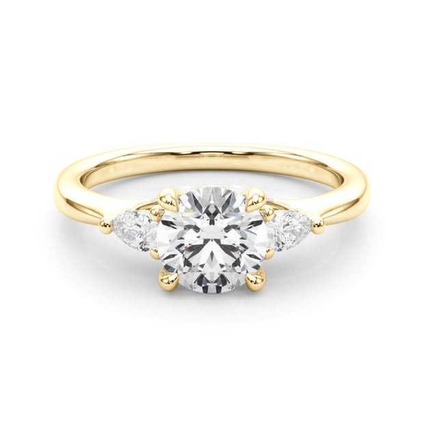 14K Yellow Gold 1.22 ctw Diamond Three-Stone Ring