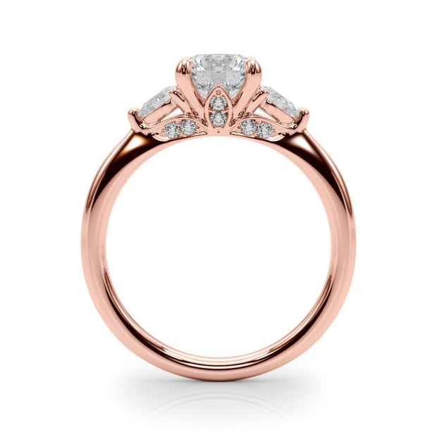 14K Rose Gold 7/8 ct tw New Style Diamond Engagement Ring